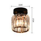 Lampada da soffitto in cristallo E27 Moderna – Nera o Oro, Montaggio a soffitto
