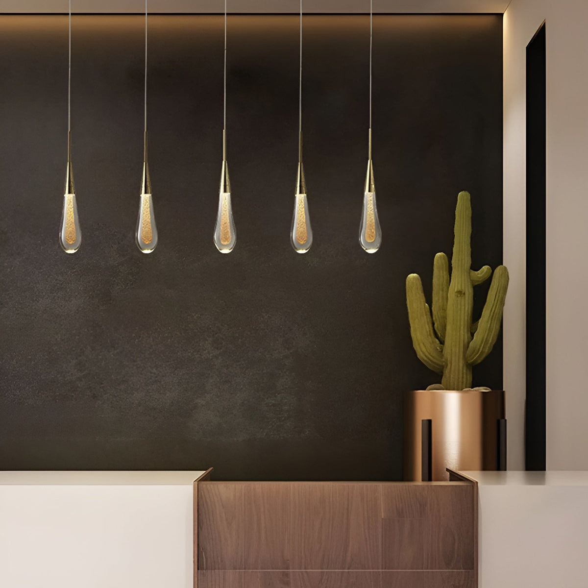 Lampadario a goccia di cristallo – Elegante e moderno | Per soggiorno, sala da pranzo o camera da letto