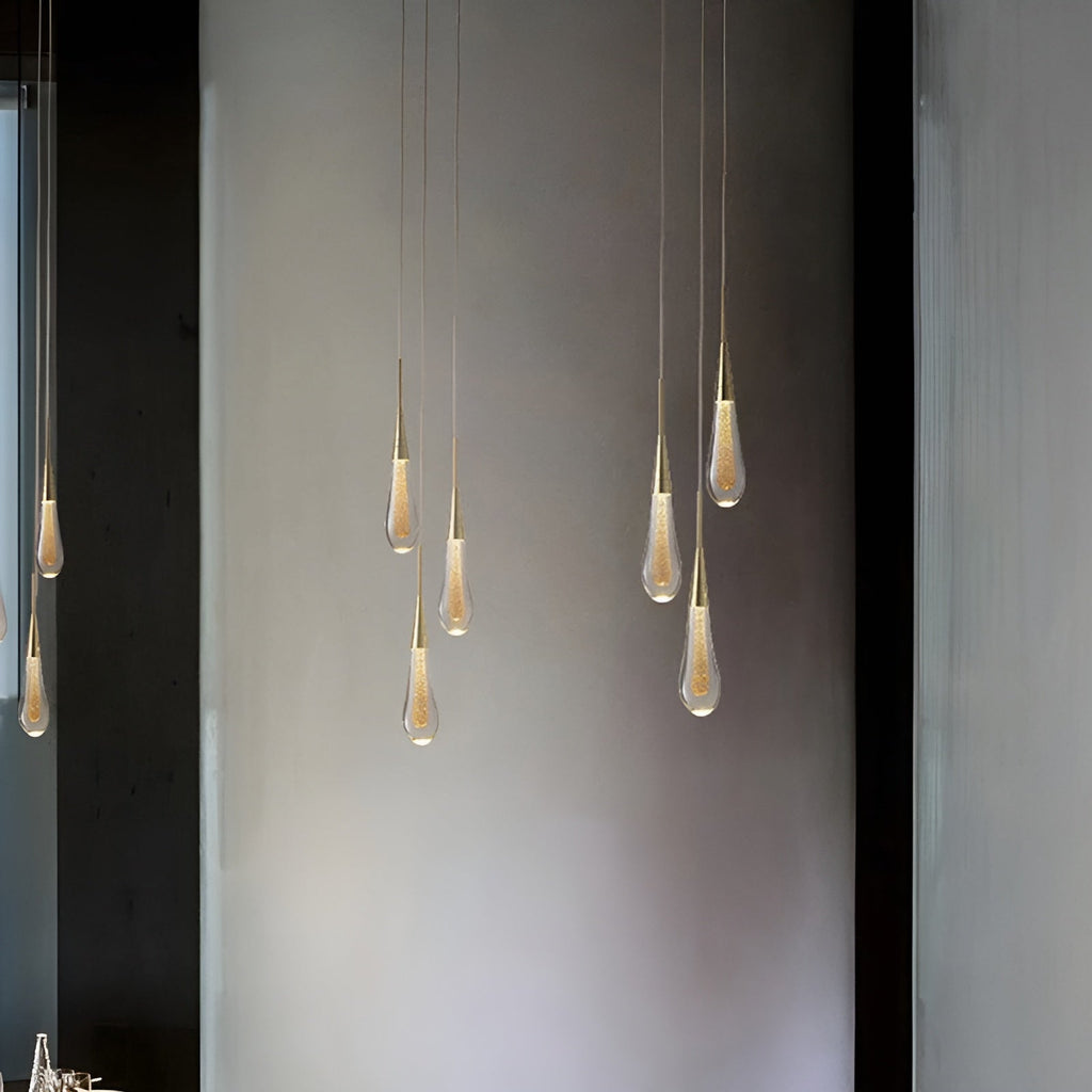 Lampadario a goccia di cristallo – Elegante e moderno | Per soggiorno, sala da pranzo o camera da letto