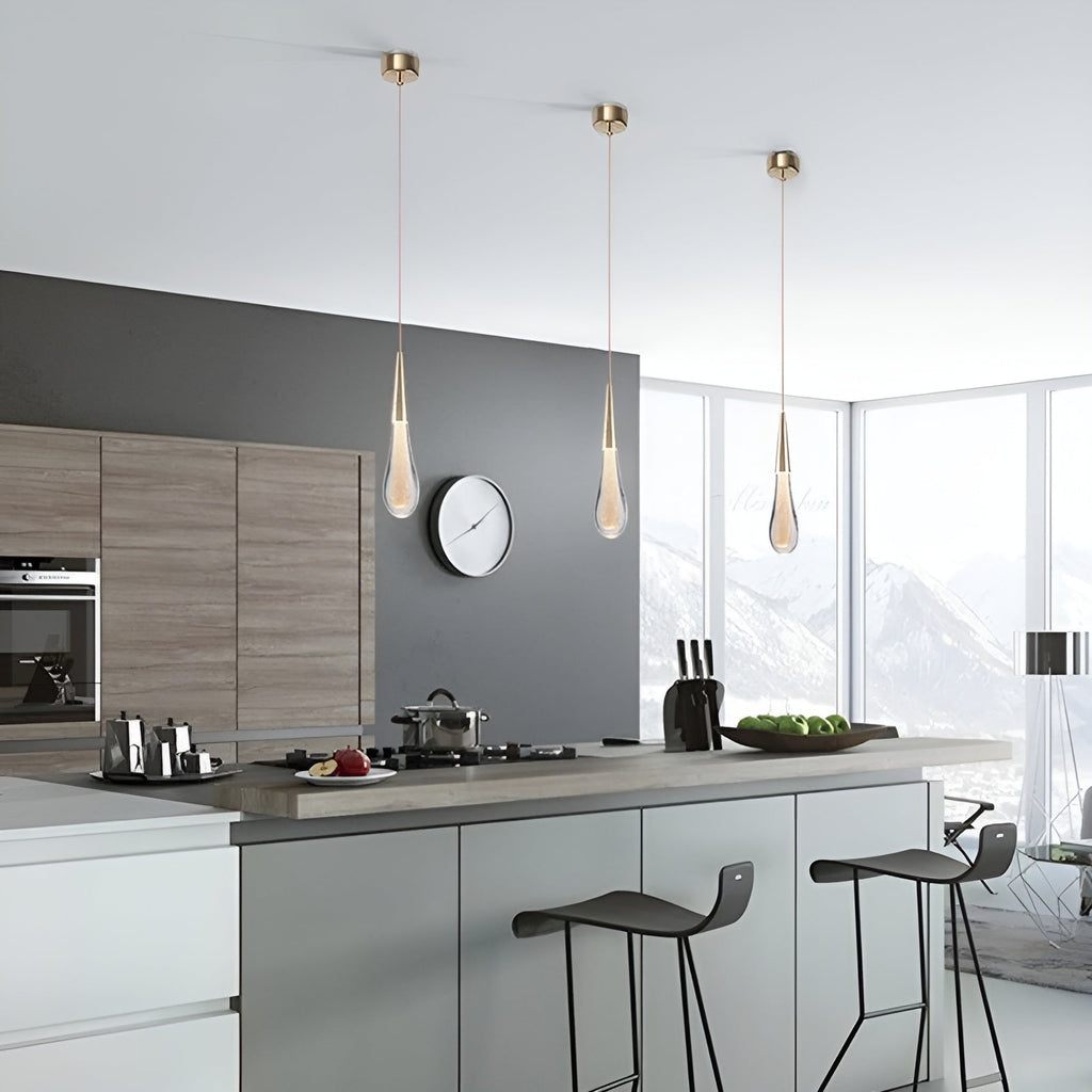 Lampadario a goccia di cristallo – Elegante e moderno | Per soggiorno, sala da pranzo o camera da letto