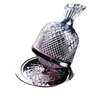 Caraffa in cristallo – Girevole a 360° ed Elegante | Distributore di vino e bevande da 1,5 L