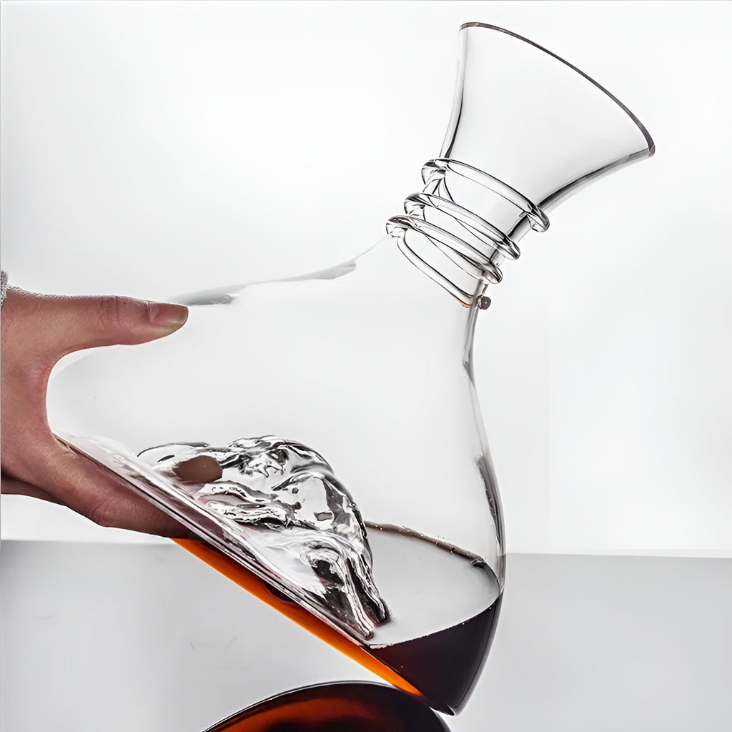 Caraffa da vino in vetro cristallo – Ventilazione rapida e design creativo | Perfetta per casa e bar