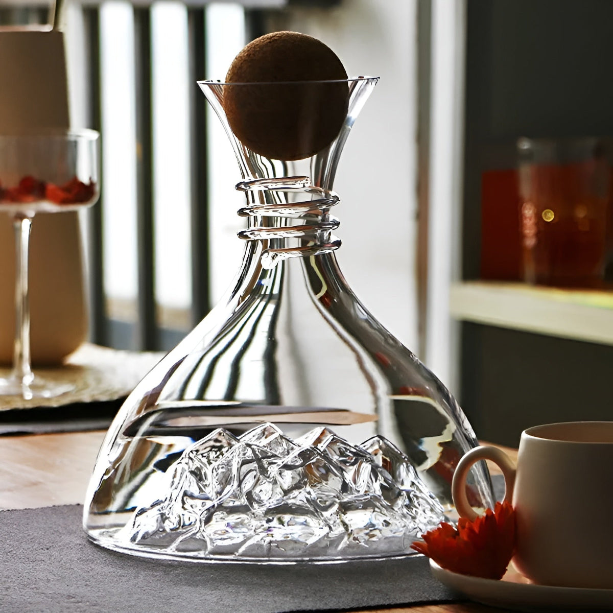 Caraffa da vino in vetro cristallo – Ventilazione rapida e design creativo | Perfetta per casa e bar