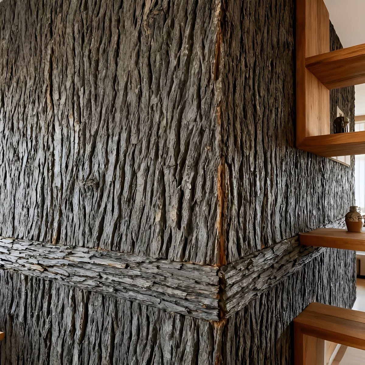 Tappeto in plastica effetto corteccia – Aspetto realistico della corteccia degli alberi per interni ed esterni