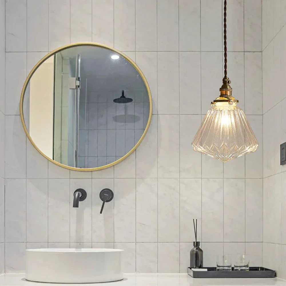 Lampada a Sospensione in Vetro di Cristallo Moderno Nordic