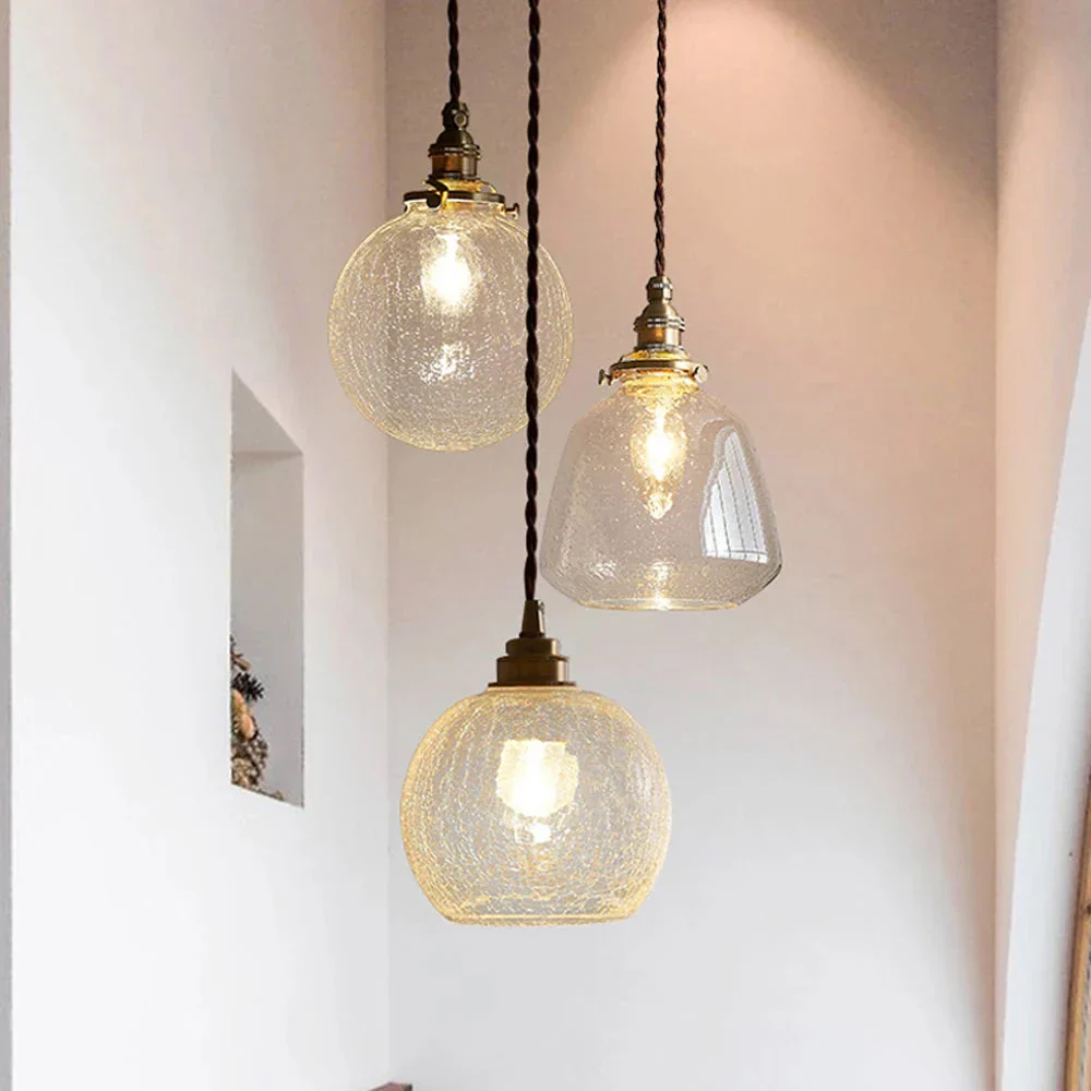 Lampada a Sospensione in Vetro di Cristallo Moderno Nordic