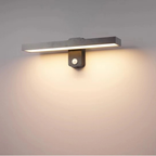 Halven | Luce da parete esterna a LED calda in alluminio con cablaggio IP65, interruttore a muro o sensore di movimento