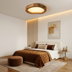 Plafoniera in Legno Design Organico per Camera e Soggiorno