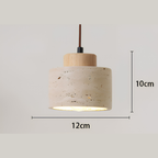 Lampada a sospensione in travertino