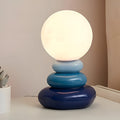 LayeredLumi Lampada - Lampada da tavolo scandinava, colorata e impilata