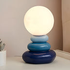 LayeredLumi Lampada - Lampada da tavolo scandinava, colorata e impilata