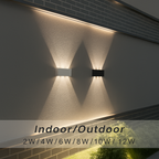 Applique da parete LED esterna impermeabile IP65 applique da parete interna 4W6W 8W 10W luci da giardino in alluminio camera soggiorno scale illuminazione