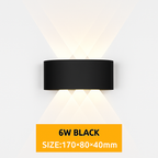Applique da parete LED esterna impermeabile IP65 applique da parete interna 4W6W 8W 10W luci da giardino in alluminio camera soggiorno scale illuminazione