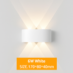 Applique da parete LED esterna impermeabile IP65 applique da parete interna 4W6W 8W 10W luci da giardino in alluminio camera soggiorno scale illuminazione