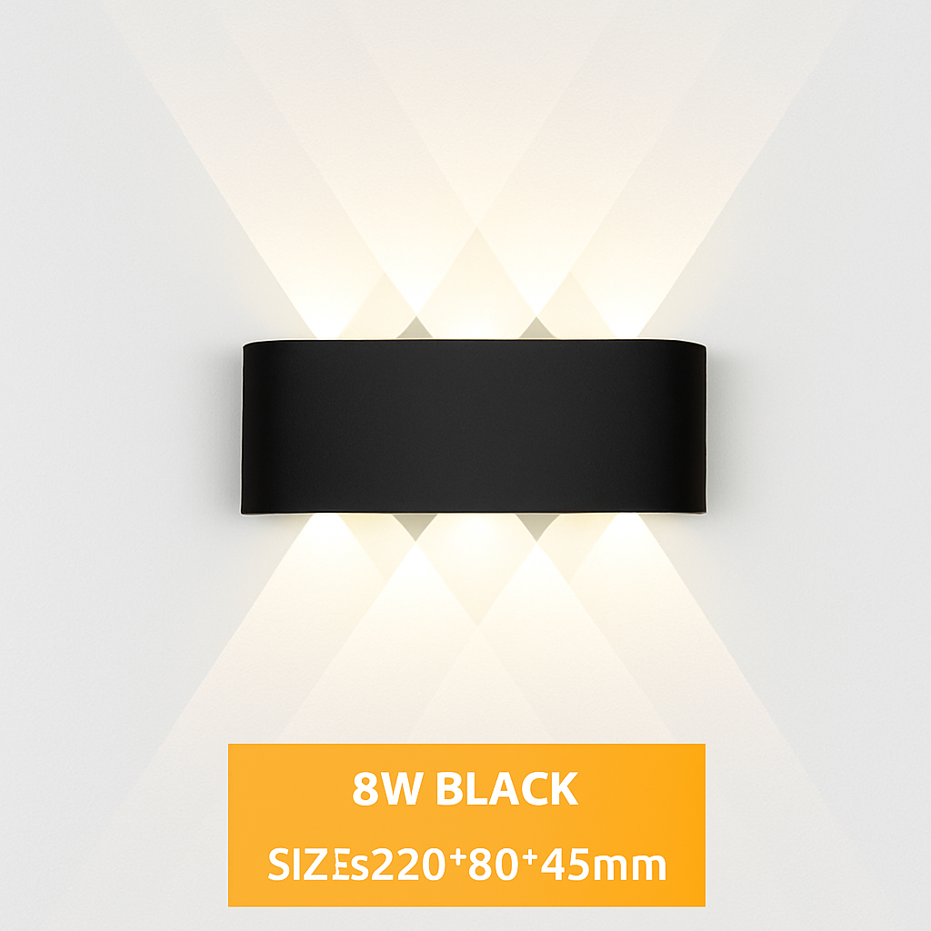Applique da parete LED esterna impermeabile IP65 applique da parete interna 4W6W 8W 10W luci da giardino in alluminio camera soggiorno scale illuminazione