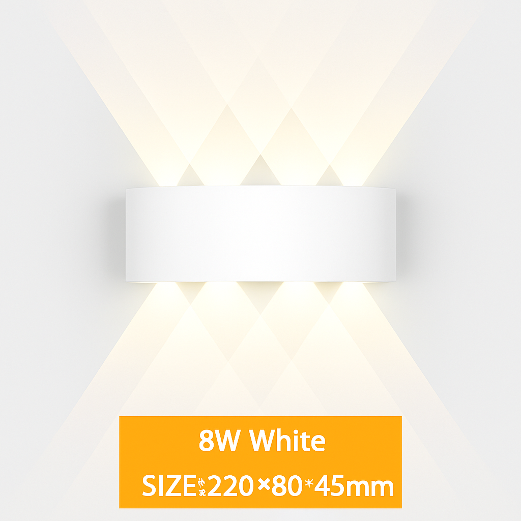 Applique da parete LED esterna impermeabile IP65 applique da parete interna 4W6W 8W 10W luci da giardino in alluminio camera soggiorno scale illuminazione