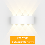 Applique da parete LED esterna impermeabile IP65 applique da parete interna 4W6W 8W 10W luci da giardino in alluminio camera soggiorno scale illuminazione