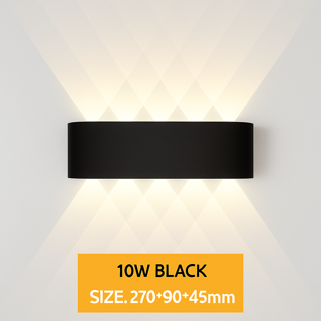 Applique da parete LED esterna impermeabile IP65 applique da parete interna 4W6W 8W 10W luci da giardino in alluminio camera soggiorno scale illuminazione