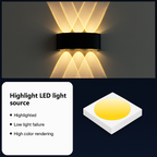 Applique da parete LED esterna impermeabile IP65 applique da parete interna 4W6W 8W 10W luci da giardino in alluminio camera soggiorno scale illuminazione