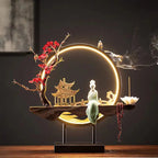 AuraRoot - Lampada da benessere artigianale con luce e incenso per un rilassamento accogliente