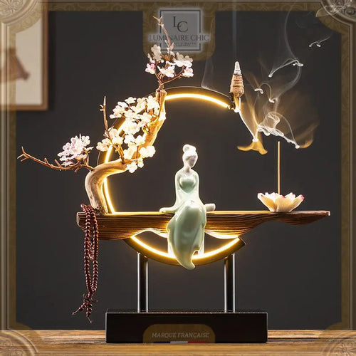 AuraRoot - Lampada da benessere artigianale con luce e incenso per un rilassamento accogliente