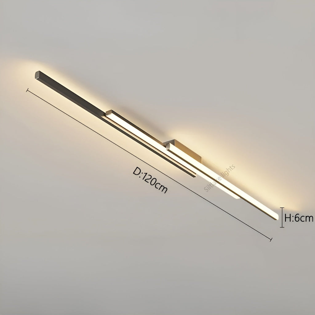 Lampada da soffitto LED lunga – Design allungato, snello e stiloso | Illuminazione perfetta per corridoio, scale e camera da letto