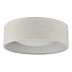 Laura Ashley Bacall 2 Luci Flush Drum Shade Lino Argento