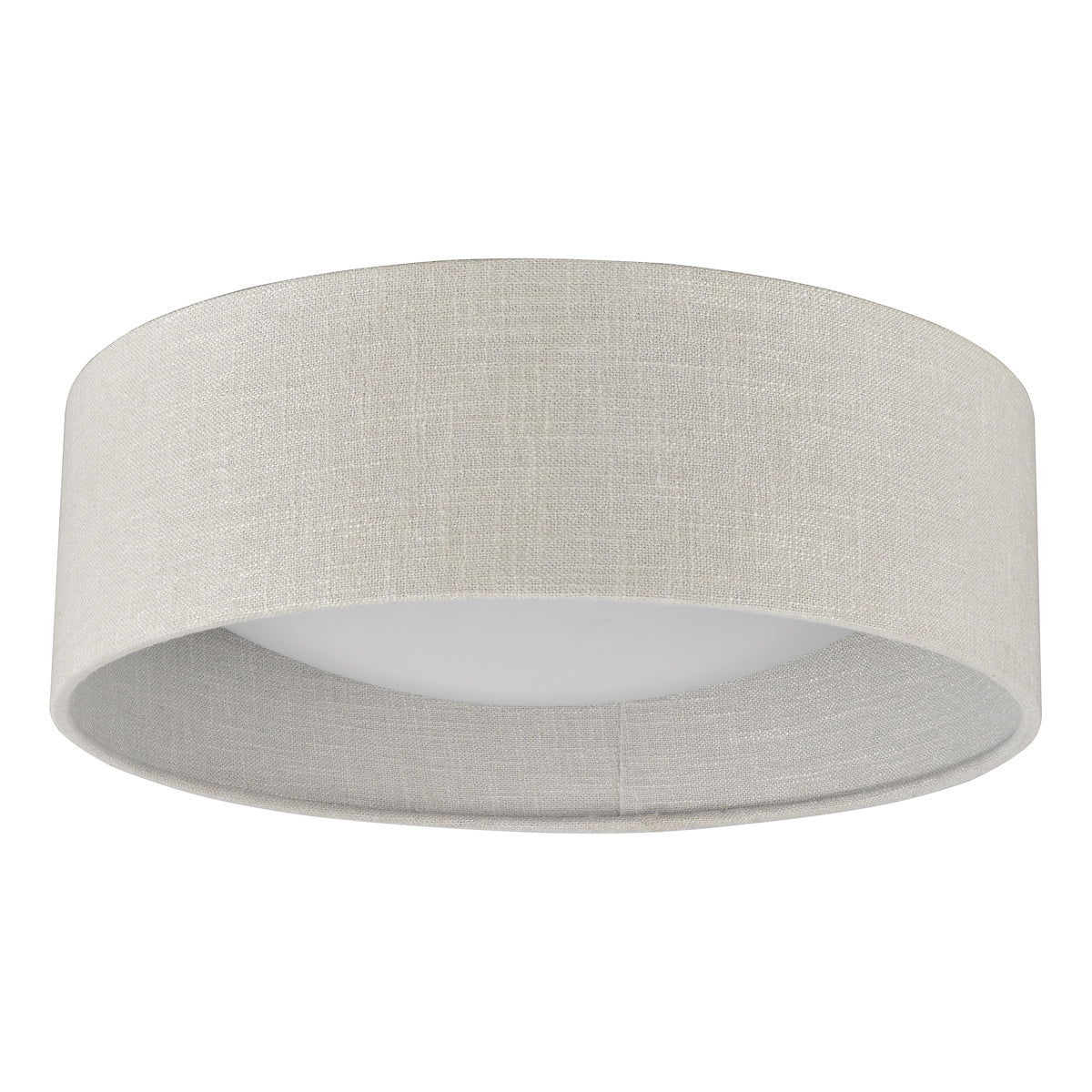 Laura Ashley Bacall 2 Luci Flush Drum Shade Lino Argento