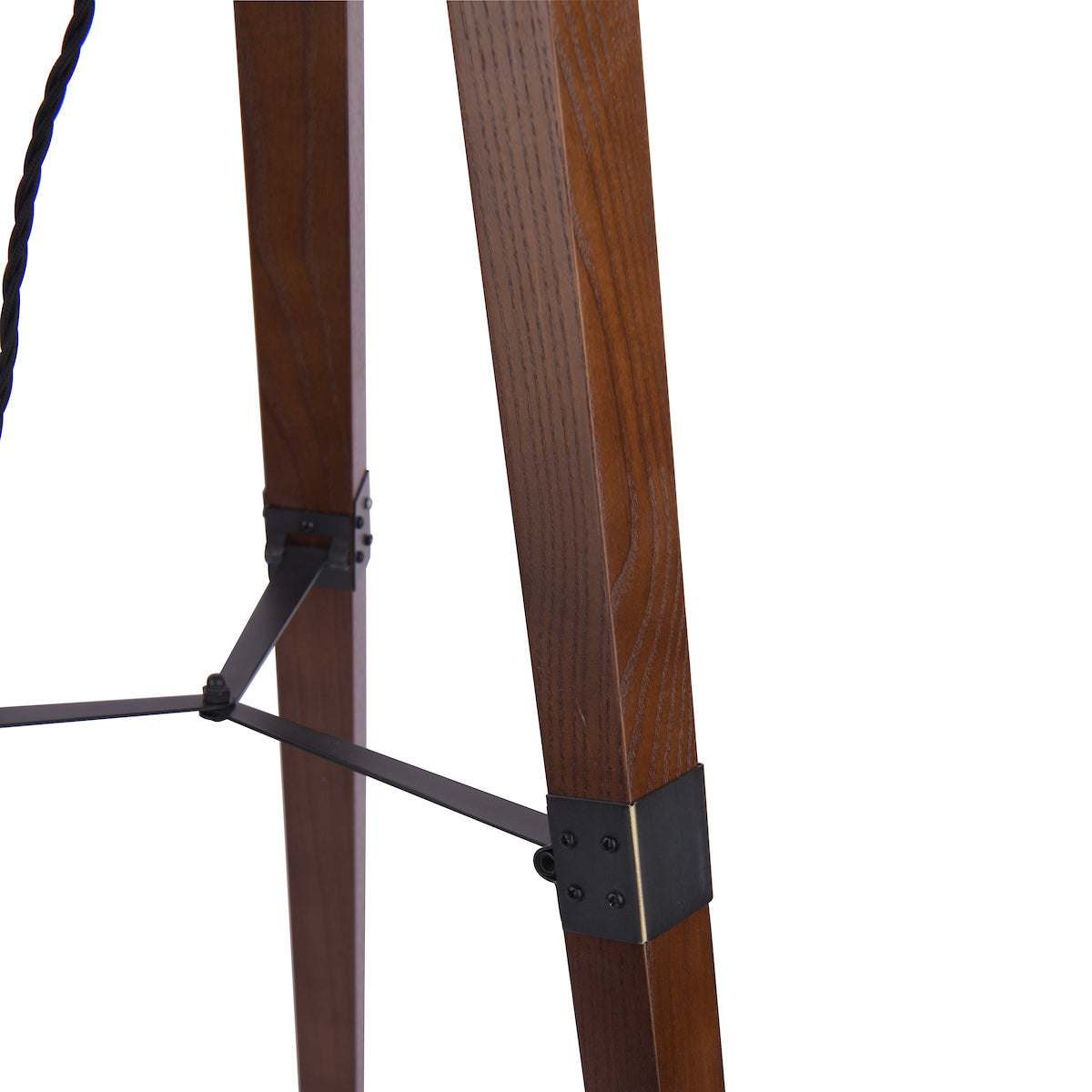 Lampada da Terra Tripod Burdale Laura Ashley con Base in Legno Scuro