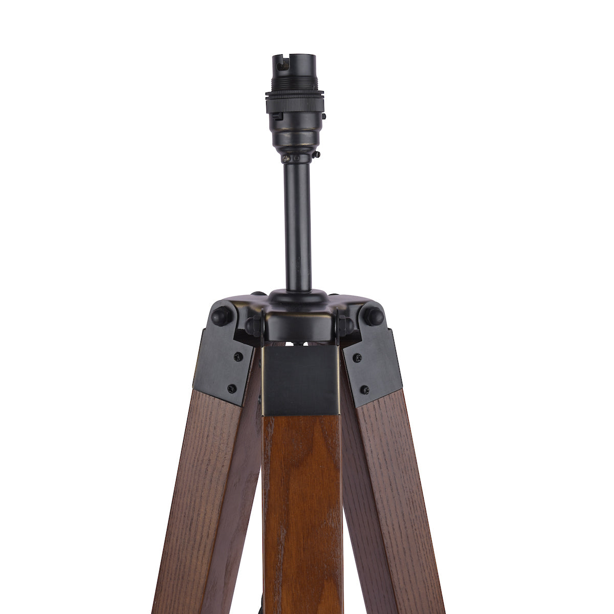 Lampada da Terra Tripod Burdale Laura Ashley con Base in Legno Scuro