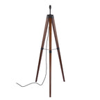 Lampada da Terra Tripod Burdale Laura Ashley con Base in Legno Scuro