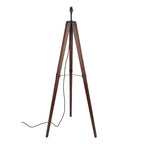 Lampada da Terra Tripod Burdale Laura Ashley con Base in Legno Scuro