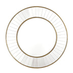 Specchio Rotondo Medio Laura Ashley Clemence Foglia d'Oro 80cm