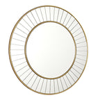 Specchio Rotondo Medio Laura Ashley Clemence Foglia d'Oro 80cm