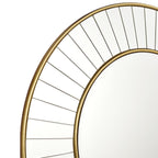Specchio Rotondo Medio Laura Ashley Clemence Foglia d'Oro 80cm