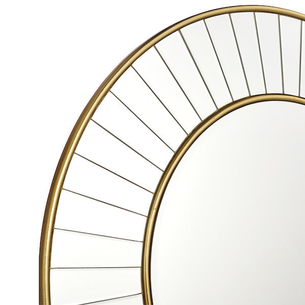Specchio Rotondo Medio Laura Ashley Clemence Foglia d'Oro 80cm