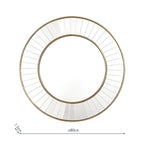 Specchio Rotondo Medio Laura Ashley Clemence Foglia d'Oro 80cm
