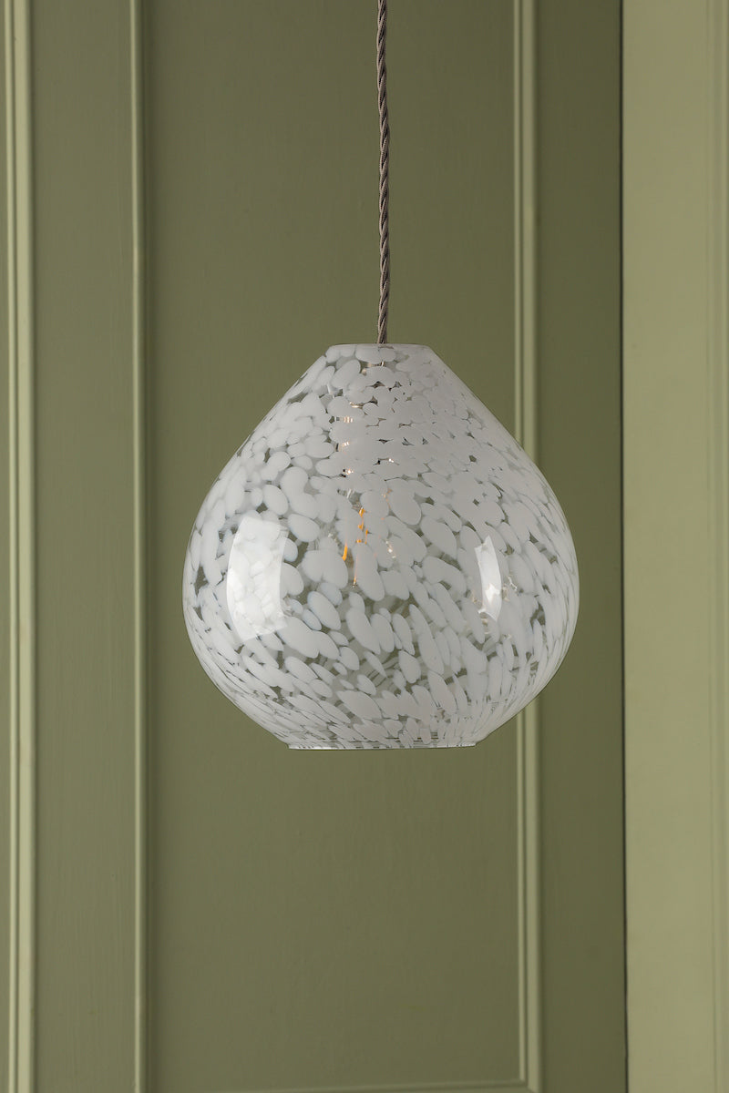 Laura Ashley Confetti Easy Fit Shade Vetro Artistico Bianco