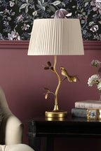 Lampada da Tavolo Egelton in Ottone Anticato e Taupe di Laura Ashley