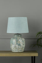 Lampada da Tavolo in Ceramica Laura Ashley Elizabeth con Base a Stampa di Uccelli