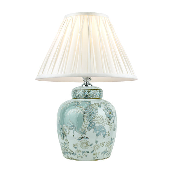 Lampada da Tavolo in Ceramica Laura Ashley Elizabeth con Base a Stampa di Uccelli