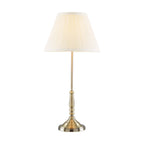 Lampada da Tavolo in Ottone Laura Ashley Elliot con Paralume Bianco