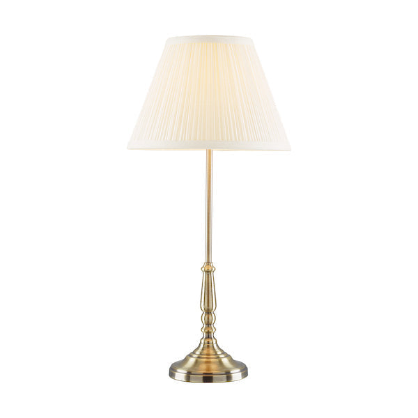 Lampada da Tavolo in Ottone Laura Ashley Elliot con Paralume Bianco