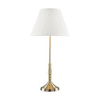 Lampada da Tavolo in Ottone Laura Ashley Elliot con Paralume Bianco