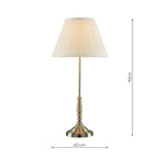 Lampada da Tavolo in Ottone Laura Ashley Elliot con Paralume Bianco