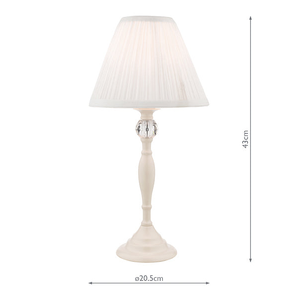 Lampada da Tavolo Laura Ashley Ellis con Paralume Crema Avorio