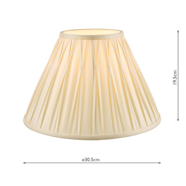 Laura Ashley Fenn Set di Paralumi in Seta Empire Drum Avorio 30cm/12 pollici