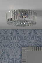 Laura Ashley Fernhurst Flush 3 Luci Cristallo e Cromo Lucido