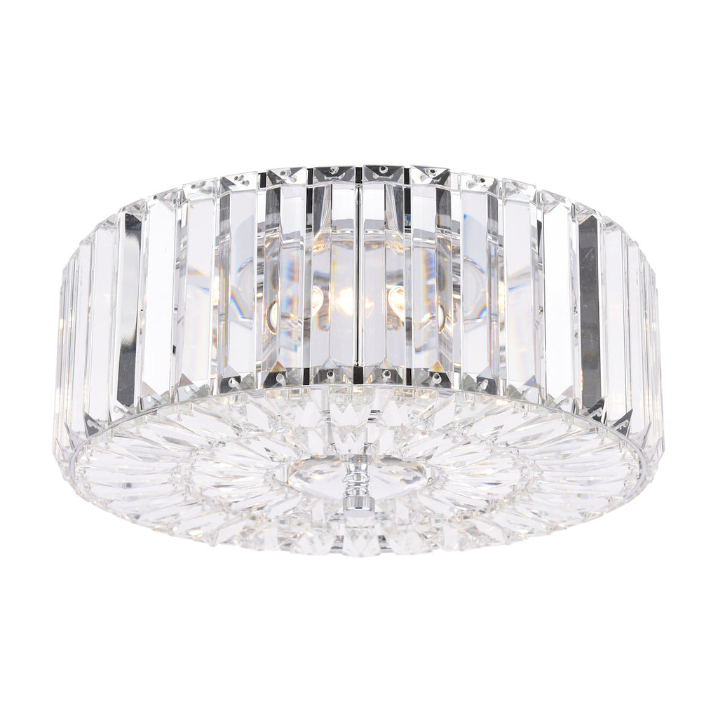 Laura Ashley Fernhurst Flush 3 Luci Cristallo e Cromo Lucido
