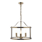 Laura Ashley Harrington Lampadario a 3 Luci Ottone Antico